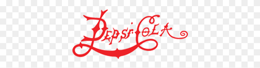 374x161 The Original Pepsi Cola Logo Was A Simple Cursive Red Pepsi Logo, Text, Label, Alphabet HD PNG Download