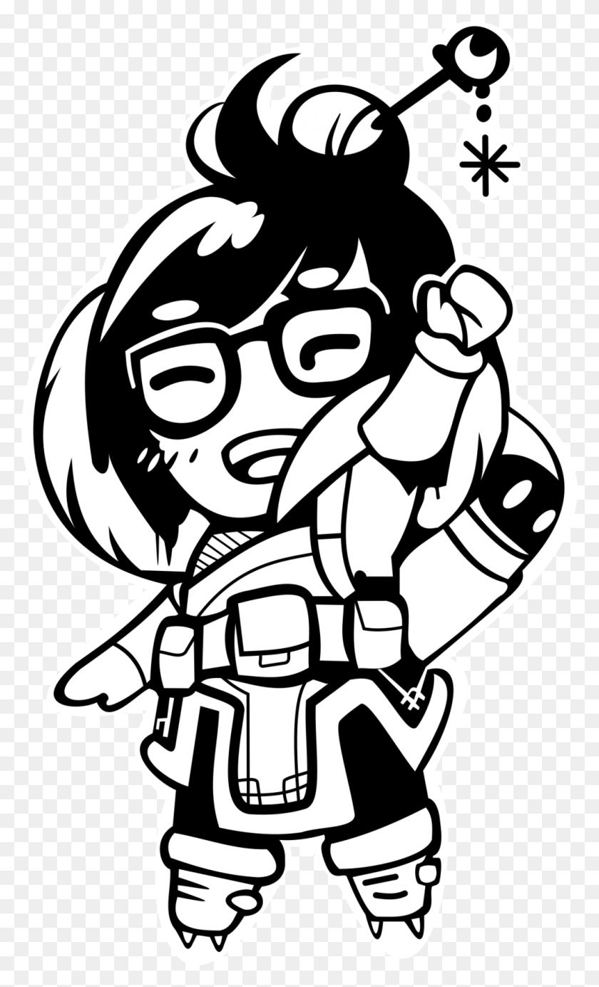 1024x1737 The Overwatch Mei Coloring Pages, Stencil, Hand HD PNG Download