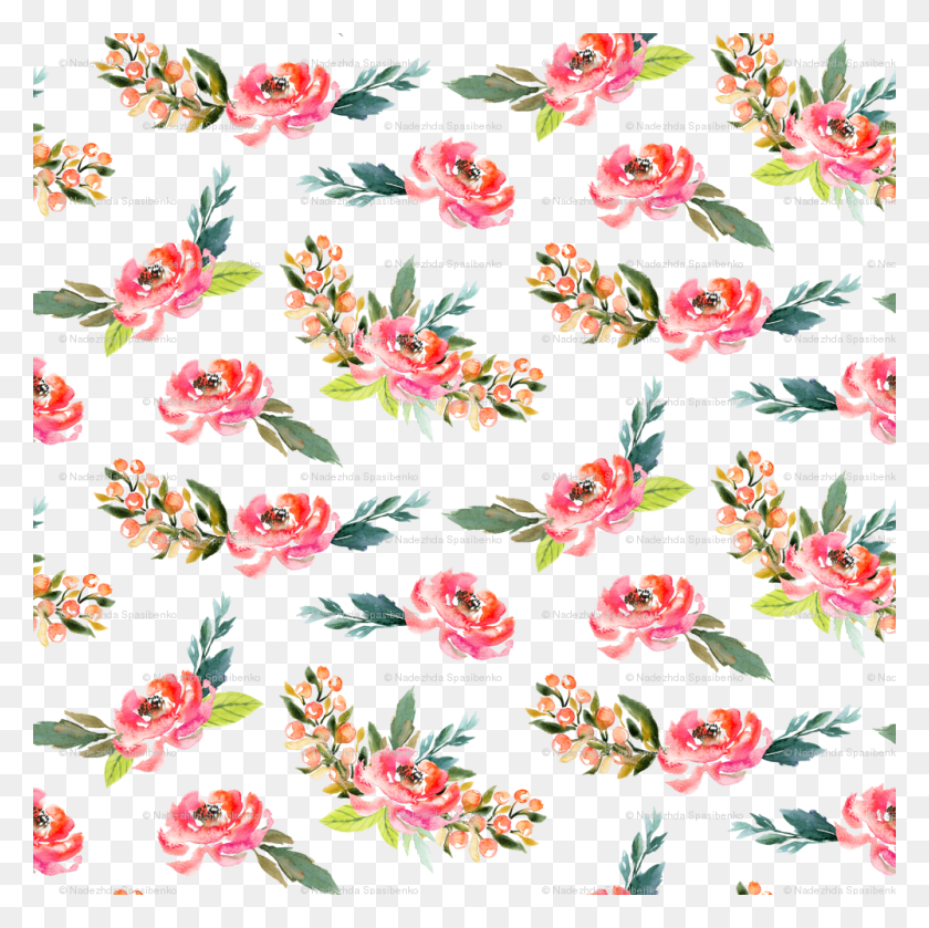1000x1000 The Pattern Of Bright Watercolor Flowers Wallpaper Watercolor Painting, Floral Design, Graphics HD PNG Download