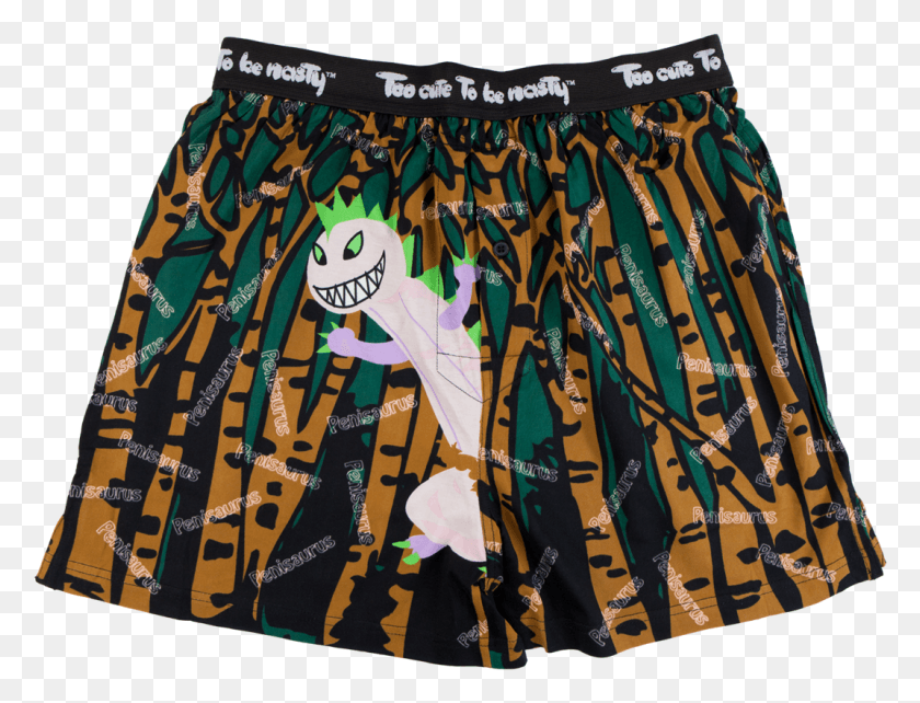 1071x800 The Penisaurus In The Forest Boxer Shorts, Clothing, Apparel, Skirt HD PNG Download