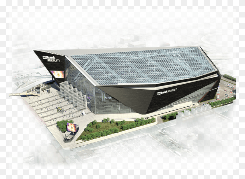 The Pentair Gate Is On The South Side Of The Stadium Us Bank Stadium Shape, Building, Convention Center, Architecture HD PNG Download