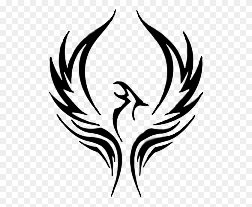 518x631 The Phoenix Theory Tribal Phoenix Tattoo, Gray, World Of Warcraft HD PNG Download