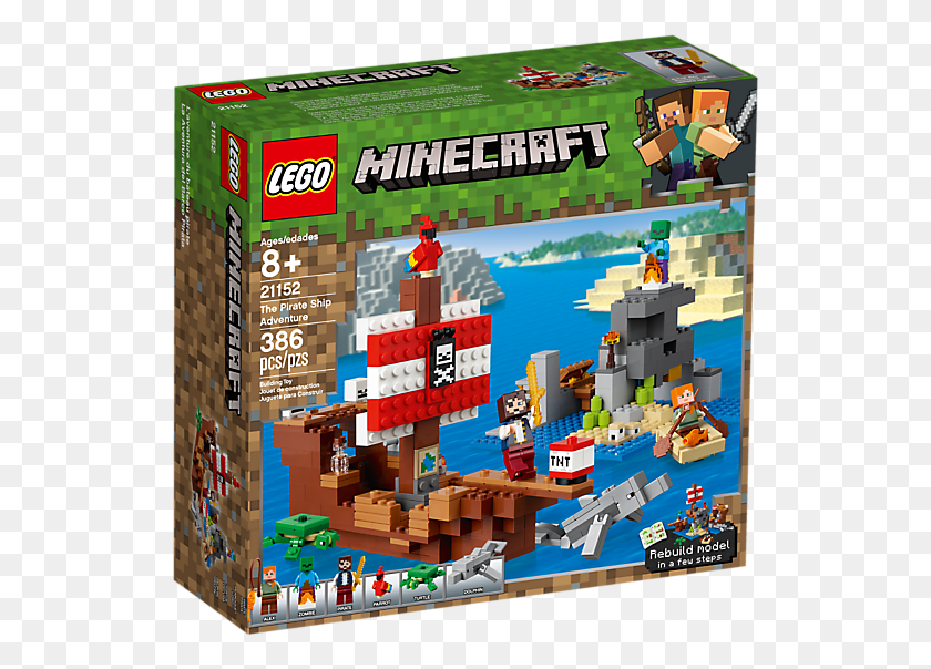 530x544 Descargar Png El Barco Pirata Aventura Lego Minecraft El Barco Pirata Png