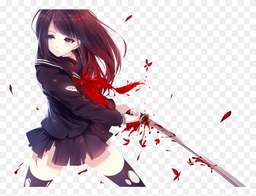 968x725 The Plsgo Embassy Bloody Butterfly Anime Girl, Person, Human, Manga HD PNG Download