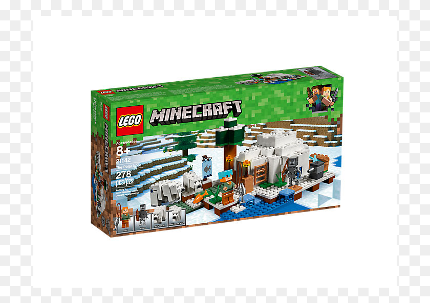 711x533 Полярное Иглу 2018 Minecraft Lego Set, Игрушка, Зеленый, Текст Hd Png Скачать
