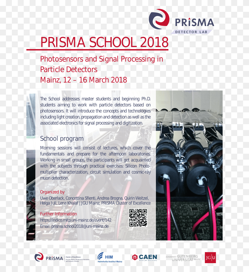 662x860 La Escuela Prisma 2018 Sobre Fotosensores Y Procesamiento De Señal Folleto, Anuncio, Cartel, Reloj De Pulsera Hd Png
