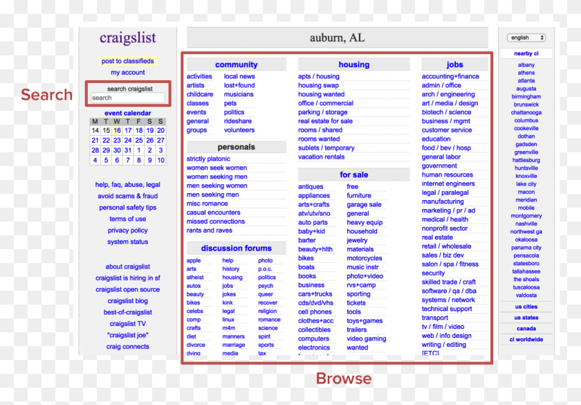 1198x807 The Problem With Browse Search Is That It Passive And Ux Search Browse, Text, Menu, Calendar Descargar Hd Png
