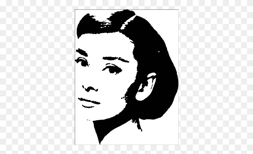 346x451 Descargar Png Audrey Hepburn, Stencil, Bird, Animal Hd Png