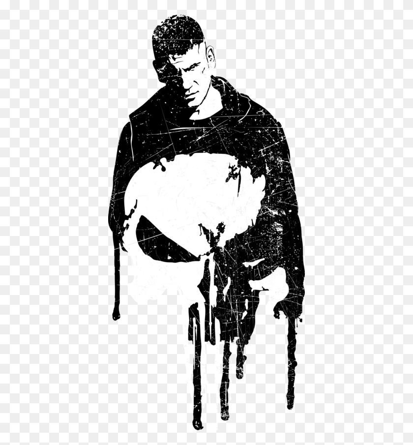 400x845 The Punisher Fan Art Daredevil Season 2 Marvel Netflix Punisher Jon Bernthal Drawing, Stencil, Person HD PNG Download