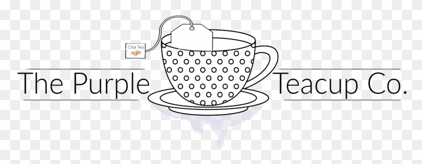1614x556 The Purple Teacup Co Line Art, Saucer, Pottery, Coffee Cup HD PNG Download