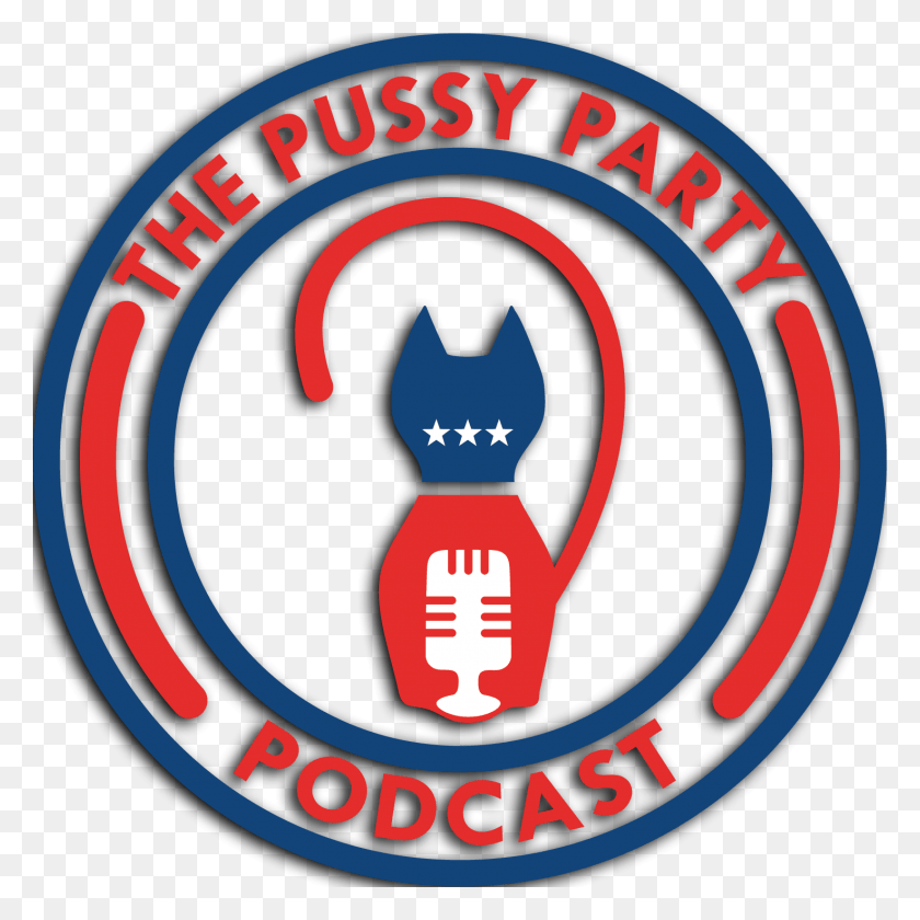 1472x1472 The Pussy Party Logo With Drop Shadow Circle, Symbol, Trademark, Label HD PNG Download
