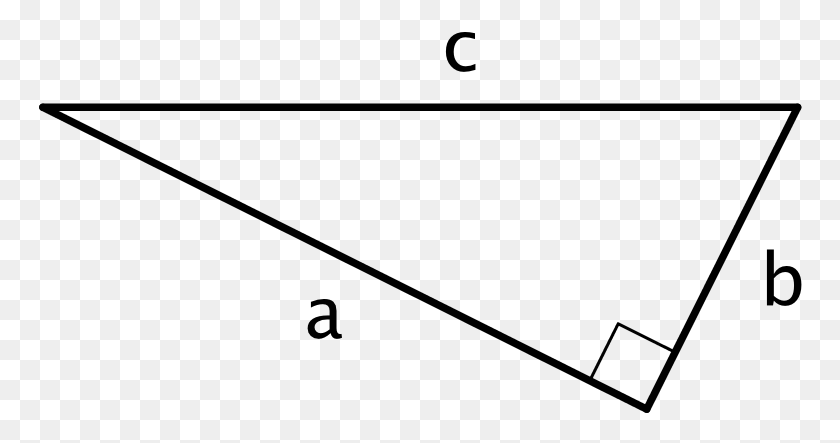764x383 The Pythagorean Theorem States That For Any Right Triangle Right Triangle, Gray, World Of Warcraft HD PNG Download