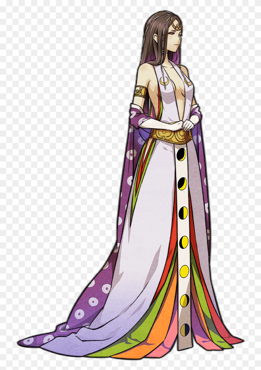739x1131 The Queen Of Fuji And The Mother Of Sakuya And Kaguya God Wars Future Past Characters, Clothing, Apparel, Robe HD PNG Download