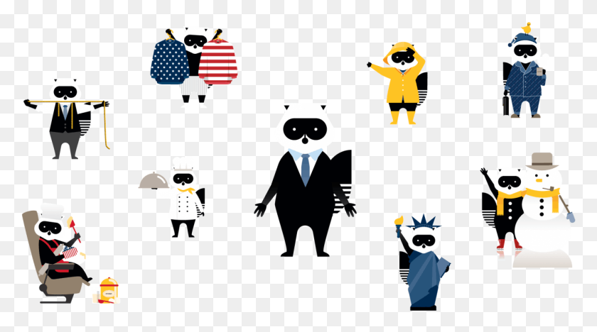 1287x674 The Raccoon Mascot For Porter Airlines As Designed Raccoon, Label, Text, Snowman HD PNG Download