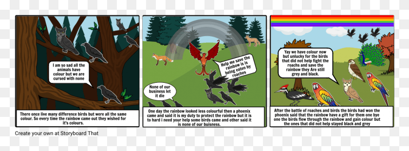 1145x368 The Rainbow Bird Cartoon, Animal, Text, Plant HD PNG Download