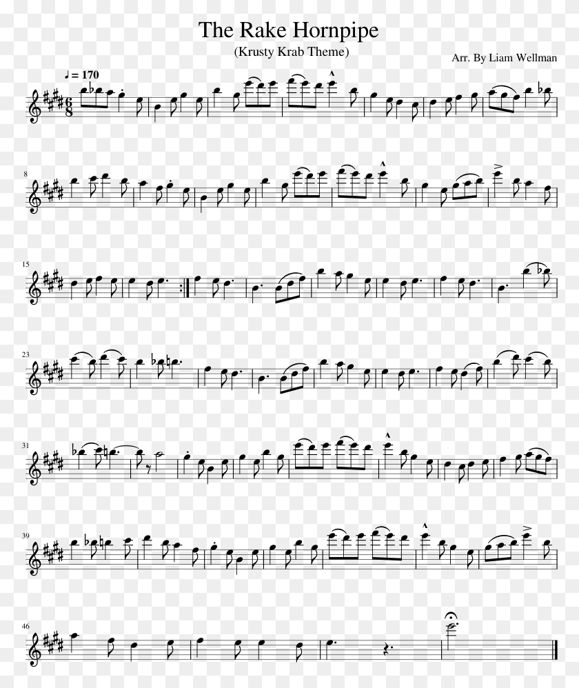 779x938 The Rake Hornpipe Deltarune Clarinet Sheet Music, Gray, World Of Warcraft HD PNG Download