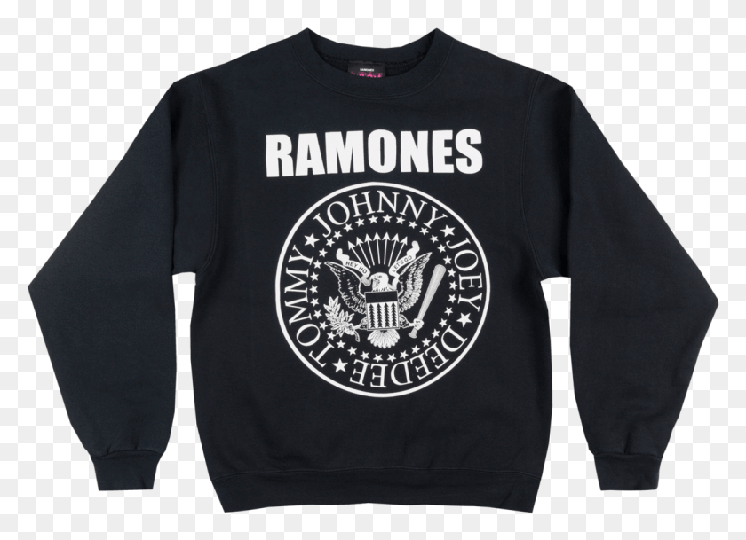 1168x823 The Ramones Presidential Seal Crewneck Sweatshirt Music Ramones Shirt, Clothing, Apparel, Sleeve HD PNG Download