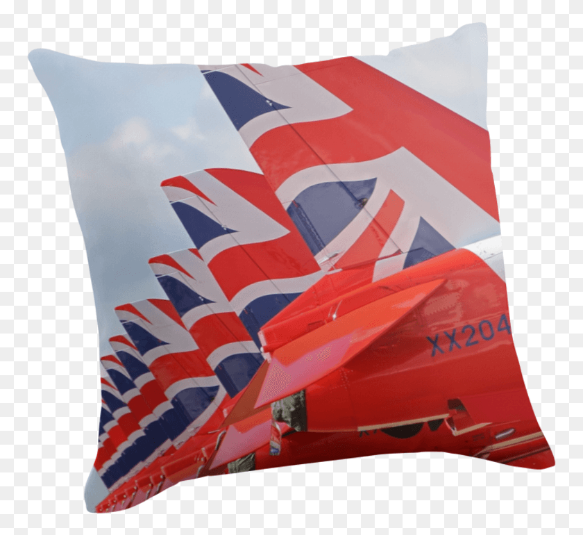 763x710 The Red Arrows On The Tarmac At Riat 2015 Fairford Cushion, Pillow, Flag, Symbol HD PNG Download