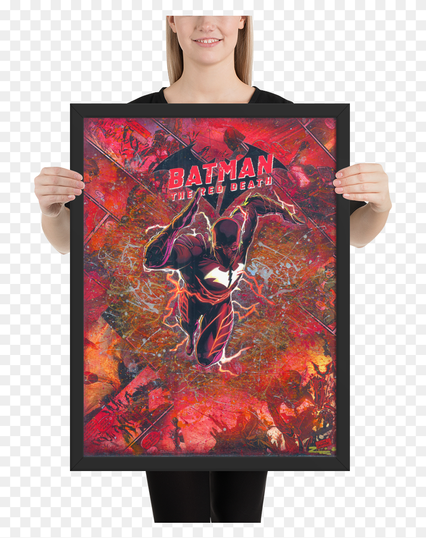 707x1001 The Red Death Dark Knights Metal Comic Canvas Framed Ww2 Propaganda Rationing Poster, Person, Human, Advertisement HD PNG Download
