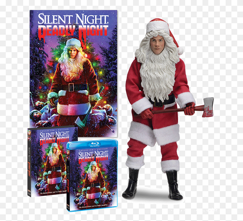662x703 The Redoubtable Shout Scream Factory Continues To Neca Silent Night Deadly Night, Clothing, Apparel, Person HD PNG Download