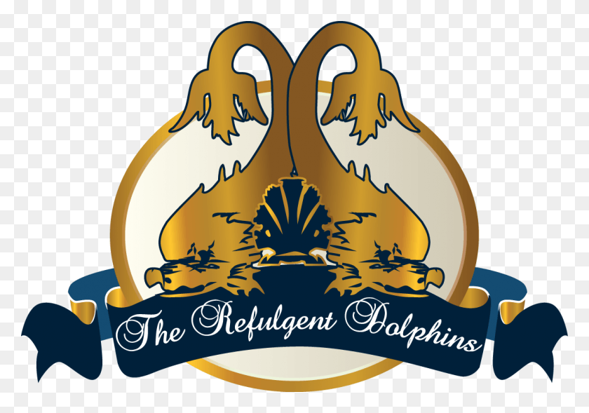 1102x748 Логотип Refulgent Dolphins, Текст, Символ, Товарный Знак Hd Png Скачать
