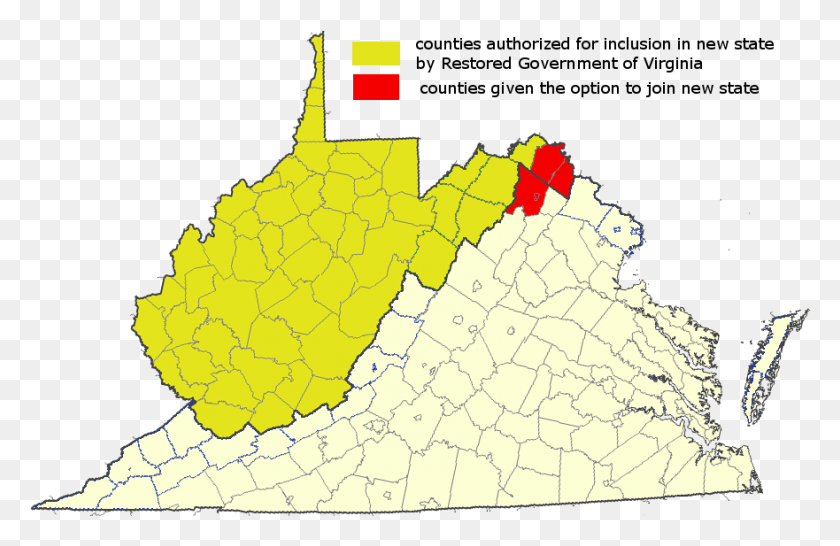 881x549 El Gobierno Restaurado De Virginia Autorizó La Creación De Virginia Antes De La División De Virginia Occidental, Mapa, Diagrama, Parcela Hd Png