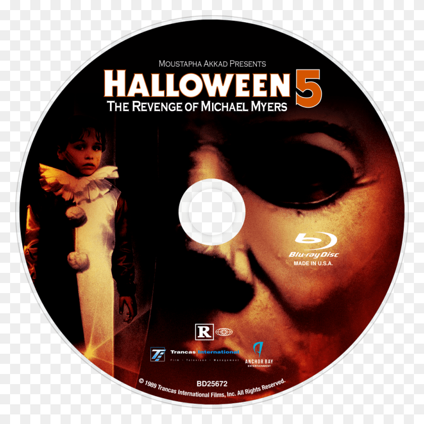 1000x1000 The Revenge Of Michael Myers Bluray Disc Image Halloween 5 Blu Ray, Disk, Dvd, Person HD PNG Download