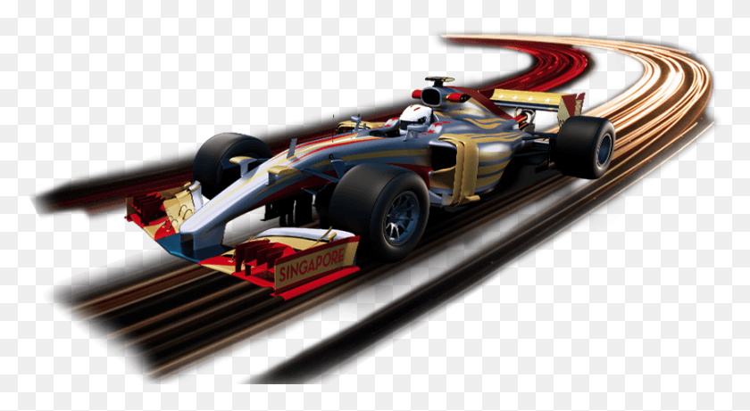 848x436 Descargar Png El Camino A La Fórmula 1 Gran Premio De Singapur Coche De Carreras Ilustración, Vehículo, Transporte, Automóvil Hd Png