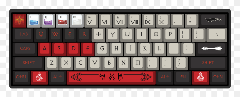 777x281 The Root Of All Evil By Alex St Gelais 61 Key Custom Mechanical Keyboard Fn, Computer Keyboard, Computer Hardware, Hardware HD PNG Download