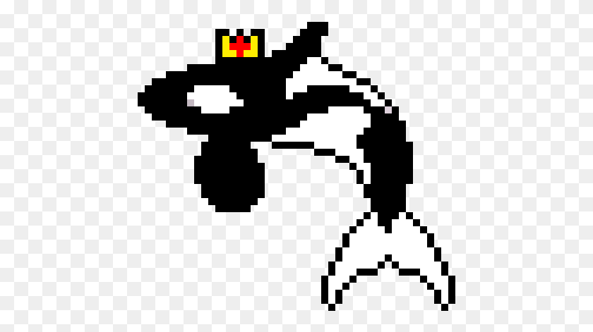 451x411 Королевская Косатка Pixel Art Forever Alone, Крест, Символ, Pac Man Hd Png Скачать