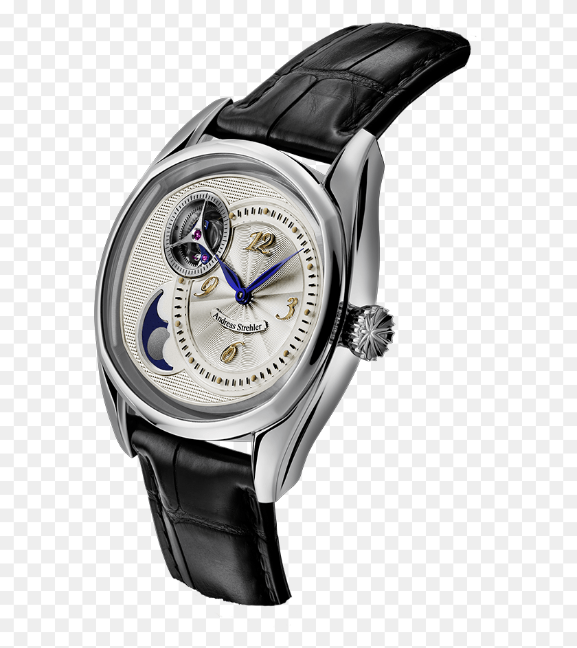568x883 The Sauterelle Lune Perptuelle Side Andreas Strehler Watches Transparent, Wristwatch HD PNG Download