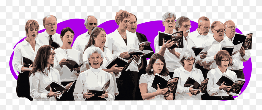 1319x500 The Senior Choir Leads The Church In The Singing Of, Person, Human, Face HD PNG Download