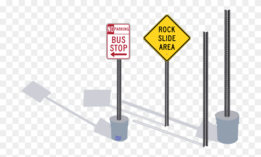 703x447 The Shadow Of A Road Sign Parking Bus Stop, Symbol, Sign HD PNG Download