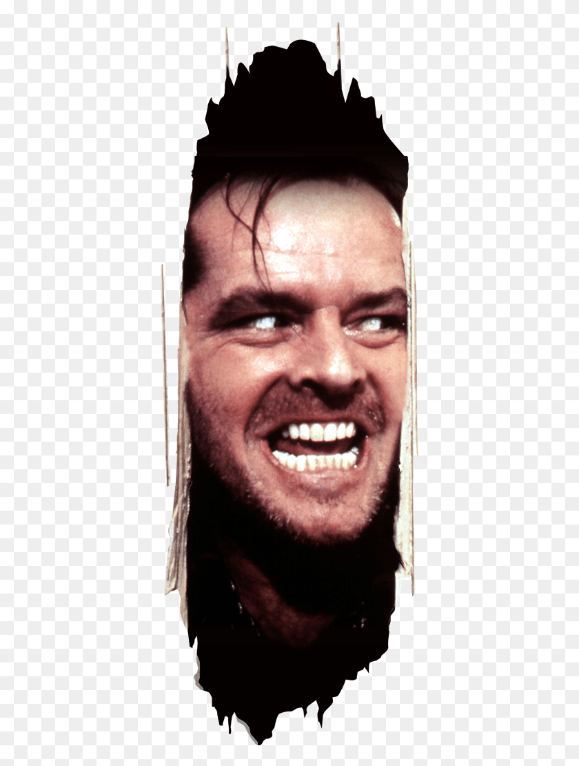 375x1050 The Shining Wall Sticker Jack All Work No Play, Face, Person, Human HD PNG Download