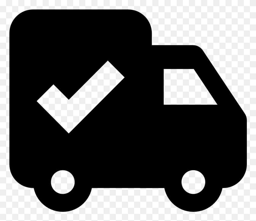 1335x1135 The Shipped Icon Is A Plain Black And White Box Truck Order Shipped Icon, Gray, World Of Warcraft HD PNG Download