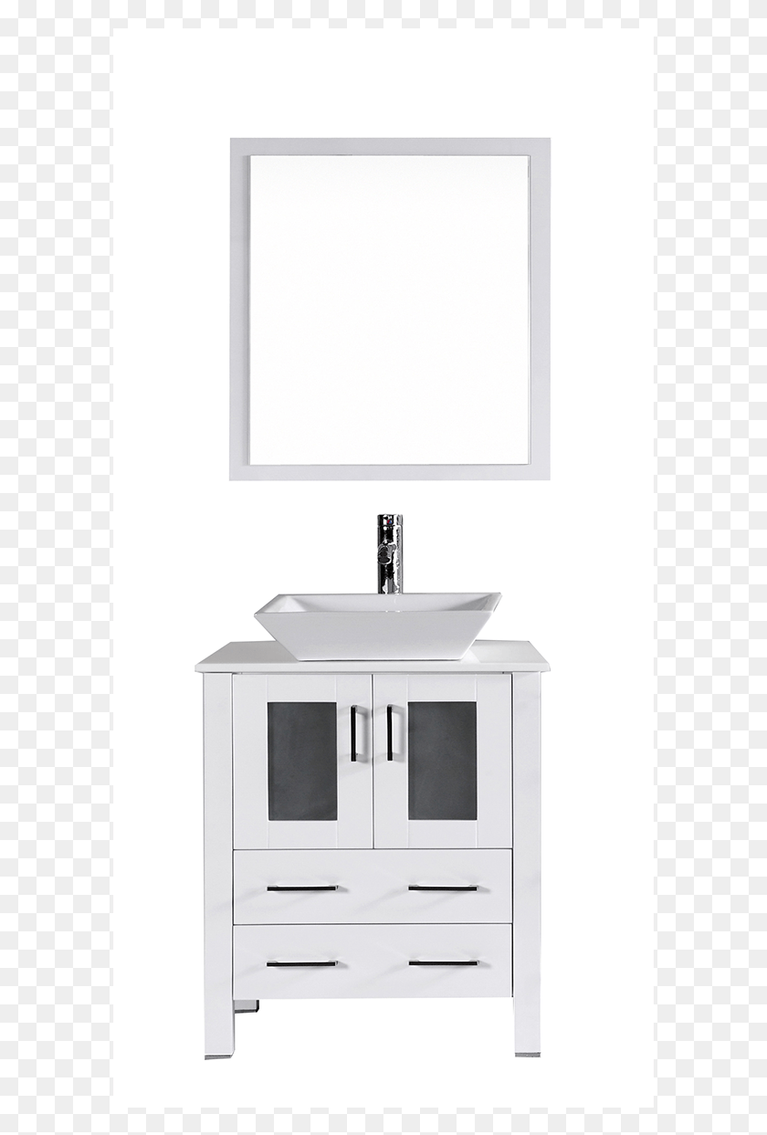 593x1183 The Simple Modern Lines Are Accentuated By The Ceramic Bathroom Sink, Sink Faucet, Cabinet, Furniture HD PNG Download