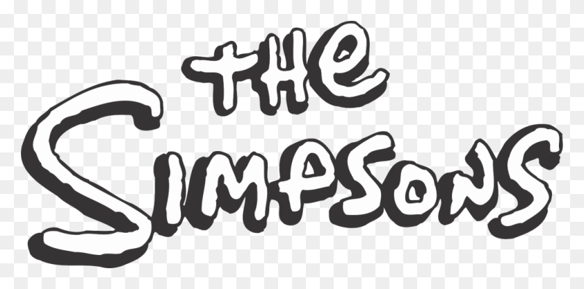 1024x469 The Simpsons Logo Simpsons Logo White, Text, Label, Alphabet HD PNG Download