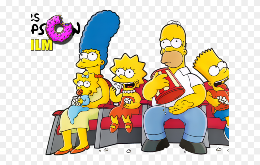 641x474 The Simpsons Movie Clipart Simpsons At The Movies, Person, Human, Crowd HD PNG Download