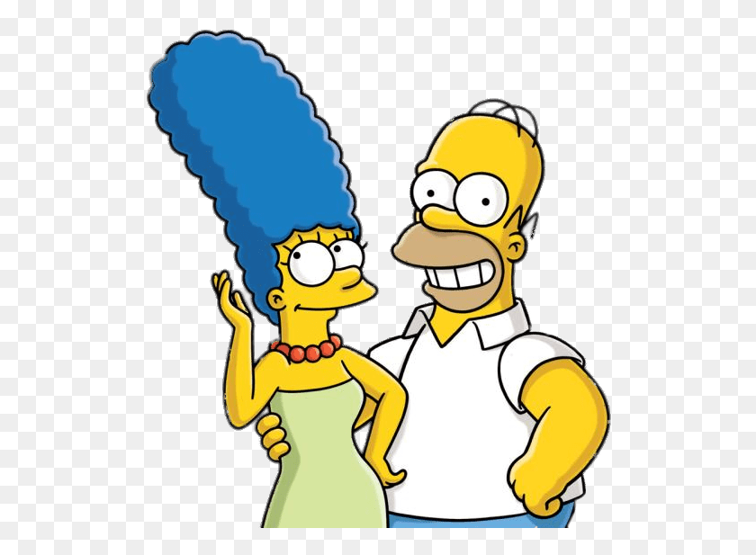 520x557 Los Simpsons Pic Marge Y Homer Simpson, Planta, Alimentos, Ropa Hd Png