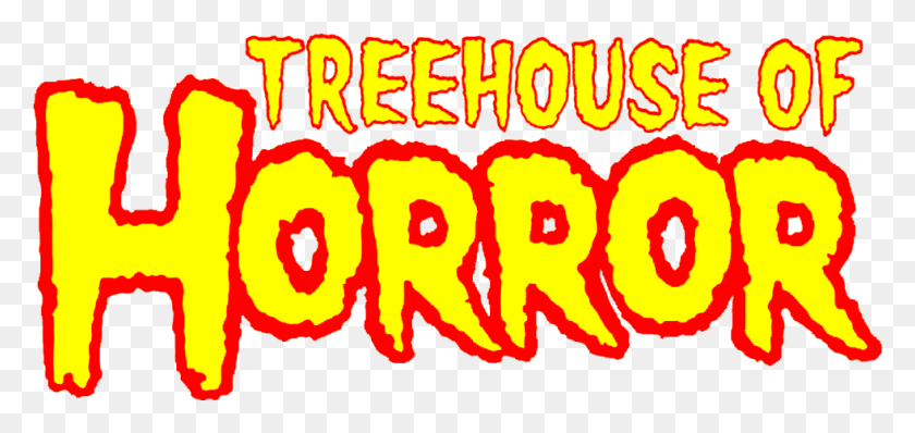 981x426 The Simpsons Treehouse Of Horror Logo Simpsons Treehouse Of Horror Logo, Text, Food, Alphabet HD PNG Download