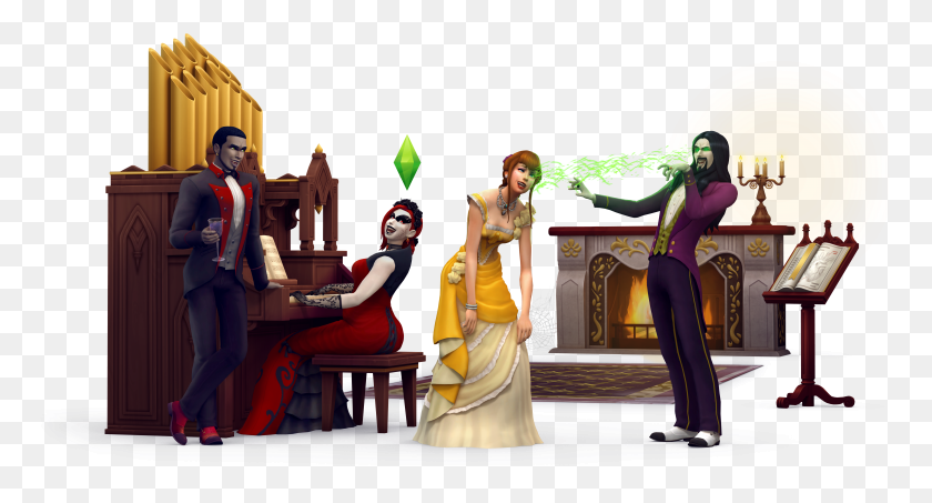 6949x3505 Descargar Png Los Sims 4 Vampiros Game Pack Los Sims 4 Vampire Game Pack Hd Png