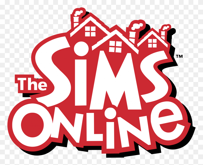 2191x1753 The Sims Online Logo Transparent Sims Online, Text, Label, Advertisement HD PNG Download
