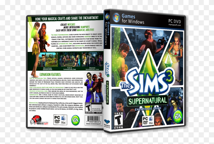 645x506 The Sims Sims 3 Supernatural Cover, Person, Human, Flyer HD PNG Download