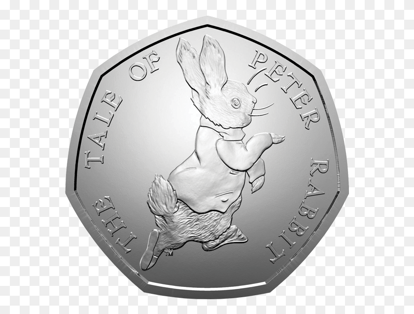 577x577 The Singapore Mint Rare Peter Rabbit 50p Coins, Coin, Money, Silver HD PNG Download