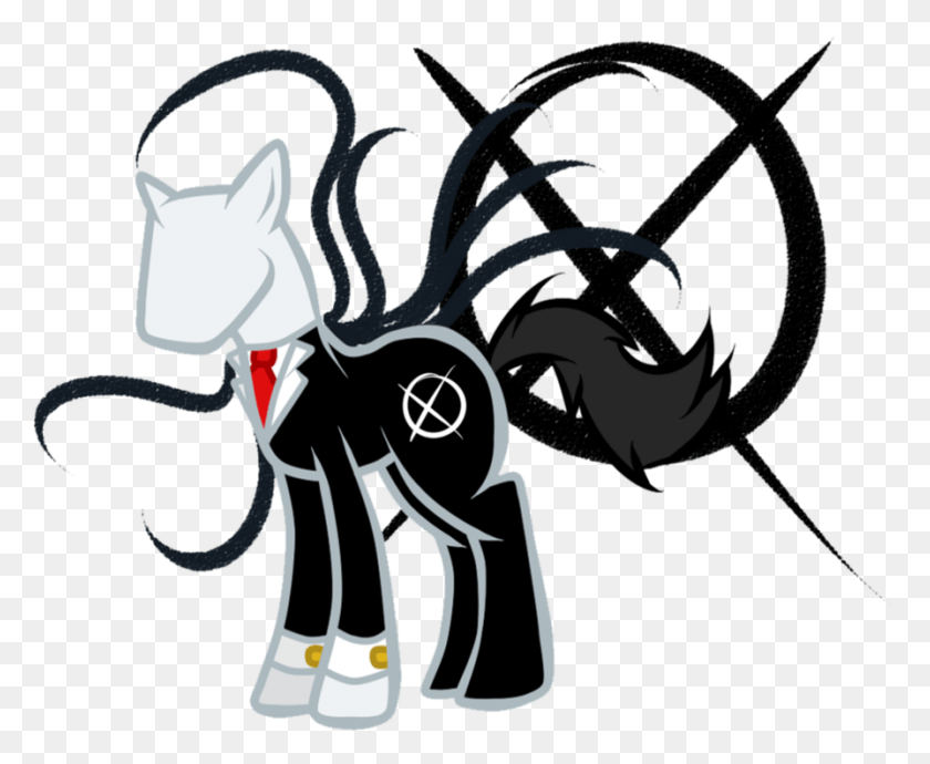 895x724 The Slender Man Images My Little Pony Slender Man Xd Slender Man As A Pony, Mammal, Animal, Wildlife HD PNG Download
