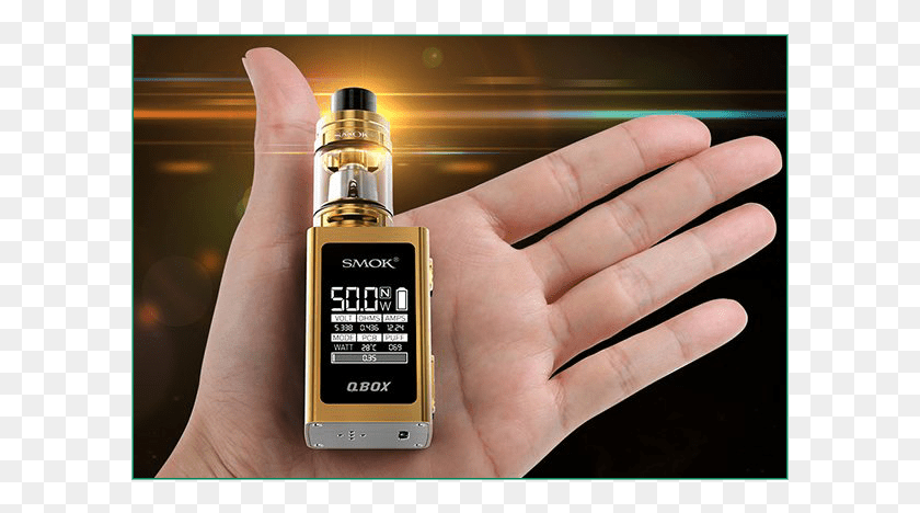601x408 The Smallest Mod From Smok Yet Smok Qbox Tc Box Mod Smok Qbox, Person, Human, Wristwatch HD PNG Download