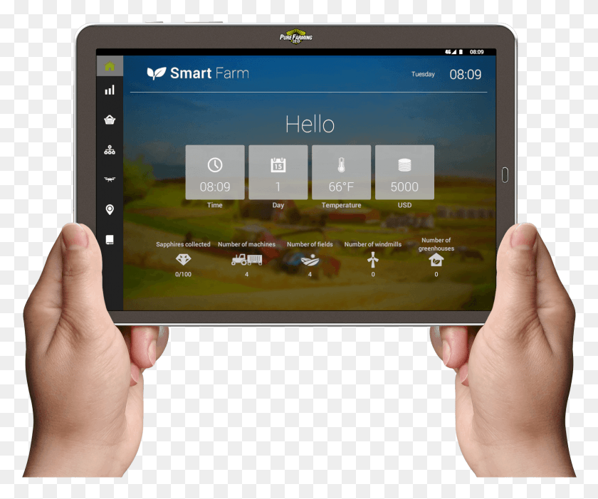 1576x1296 The Smartfarm App Is At The Center Of Your Business Smart Farm App, Tablet Computer, Computer, Electronics HD PNG Download