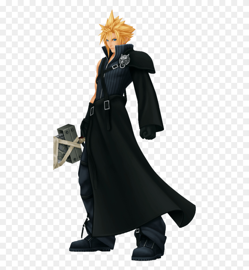 482x852 The Smash Version Seems To Exagerate The Belts A Little Cloud Kingdom Hearts Ii, Clothing, Apparel, Person HD PNG Download