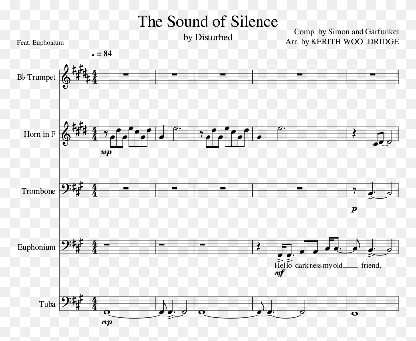 773x629 The Sound Of Silence Sheet Music, Gray, World Of Warcraft HD PNG Download