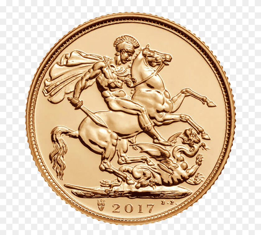 696x696 The Sovereign 2017 Gold Coin 2016 Gold Sovereign, Money HD PNG Download